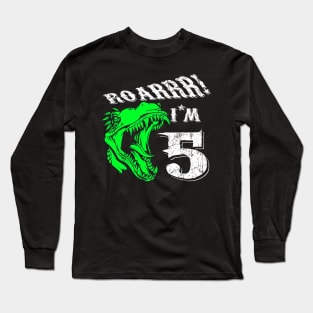 5 years old 5th Birthday Dinosaur Long Sleeve T-Shirt